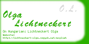 olga lichtneckert business card